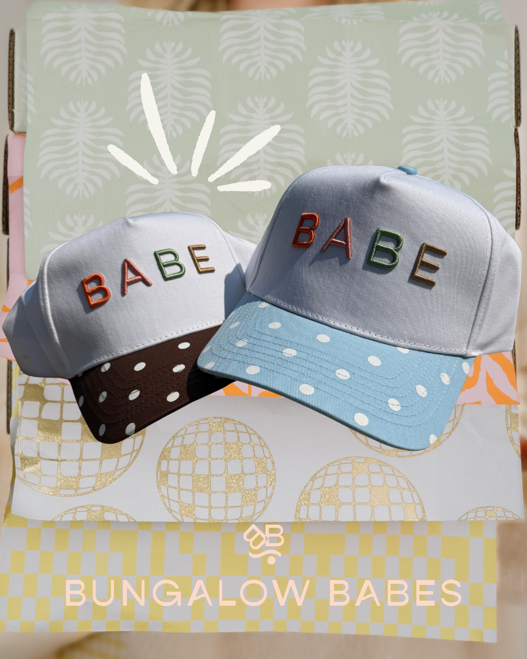 Babe Polka Dot Hat | Brown