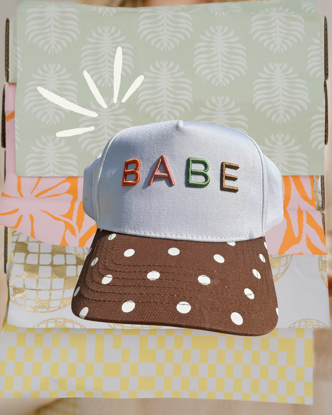 Babe Polka Dot Hat | Brown