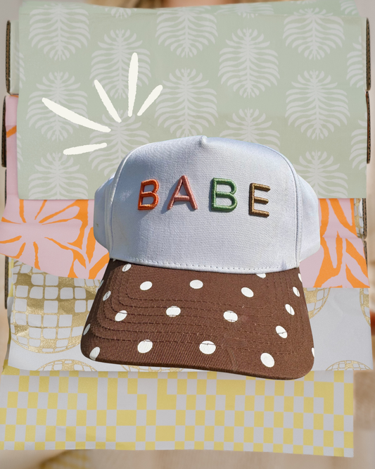 Babe Polka Dot Hat | Brown